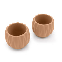 Concrete Mini Flute Tabletop Planters (Set of 2)