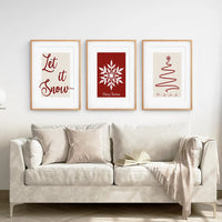 Merry Christmas Minimalist Holiday Decor Poster
