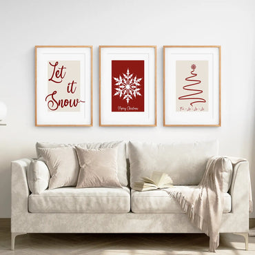Merry Christmas Minimalist Holiday Decor Poster