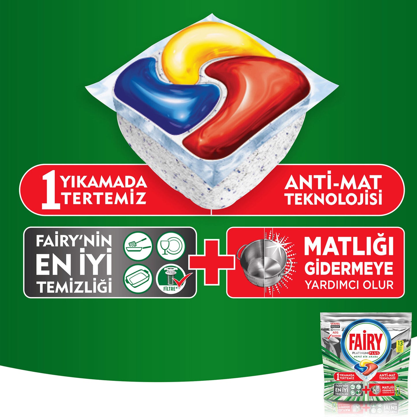Fairy Bulaşık Makinesi Tableti 40 Adet