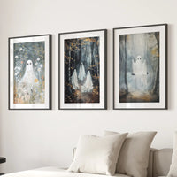 Halloween Ghost Print Trendy Gothic Home Decor