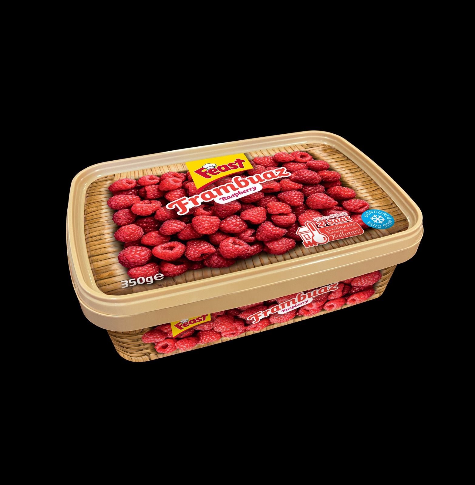Feast Frozen Raspberry, Donuk Frambuaz, 350gr