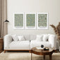 Large William Morris Floral Pattern Art Set Decor