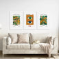 Modern Abstract Flower Marker Set of 3 Piece