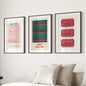 Christmas Wall Art Set. Guest Check, Santa Tickets