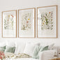 Watercolor Wildflower Floral Nursery Wall Art Set