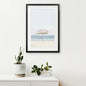 Girl's Nursery Wall Decor. Pink Umbrella, Blue Ocean