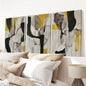Golden Abstract Shapes Modern Wall Decor Poster