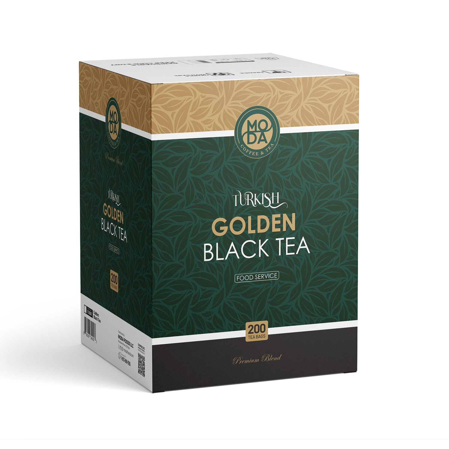 Moda Türk Altın Siyah Çay, Earl Grey, Bambu Kağıt Poşet, 30g, 200 Adet