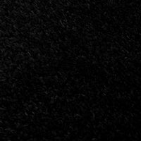 Faina Solid Black Shag Rug Washable
