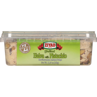 Ziyad Traditional Pistachio Halva - 12.34 Oz Premium Mediterranean Sesame Fudge