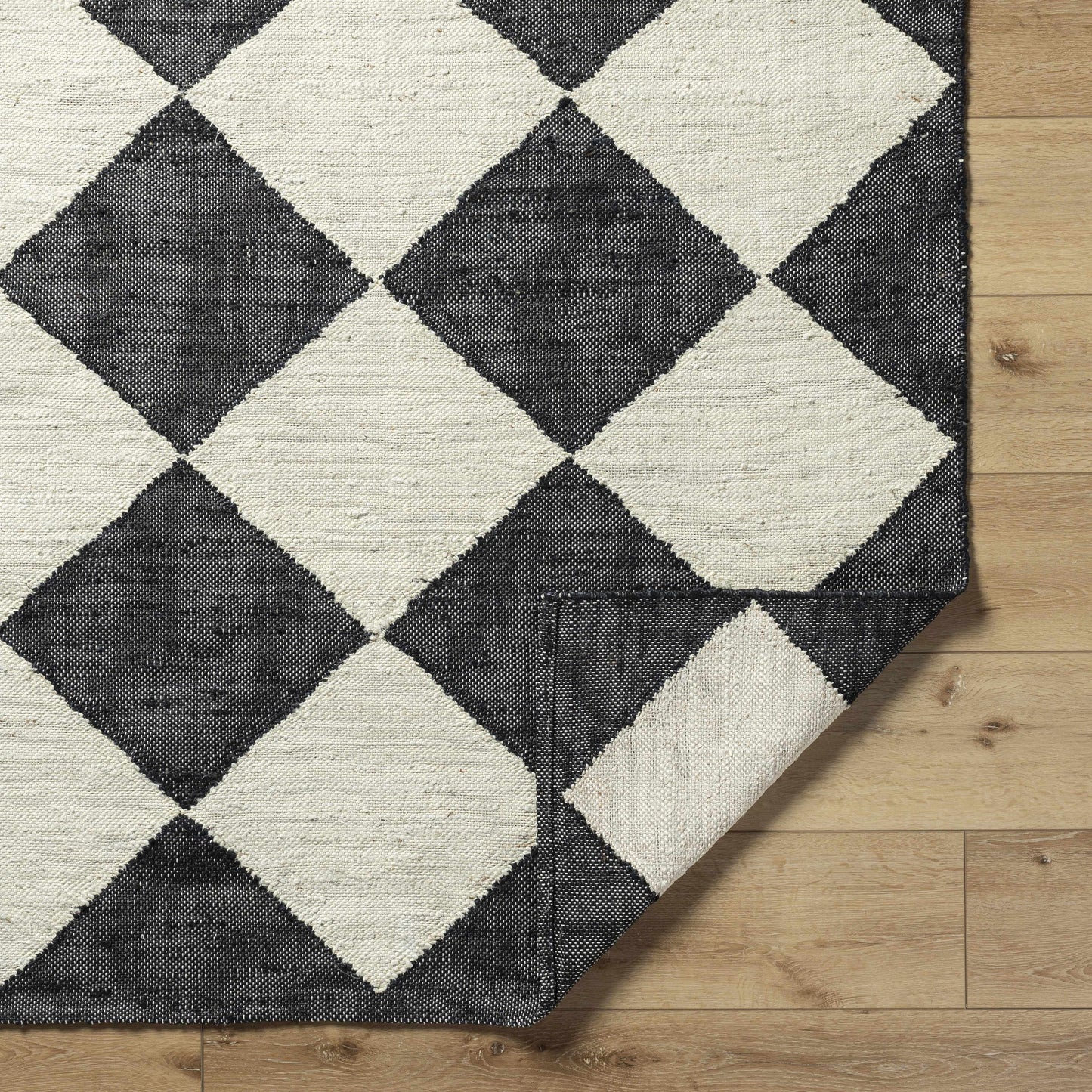 Vivir x Livabliss Antho Black Diamonds Jute Rug