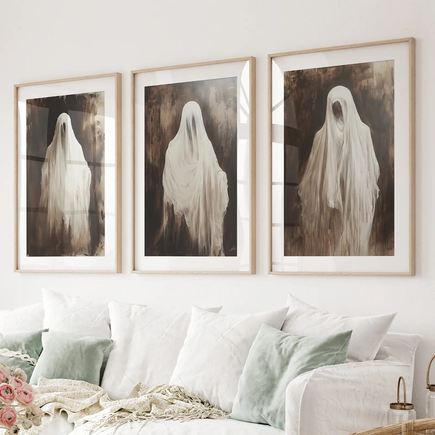 Vintage Ghosts Halloween Wall Art Decor Poster