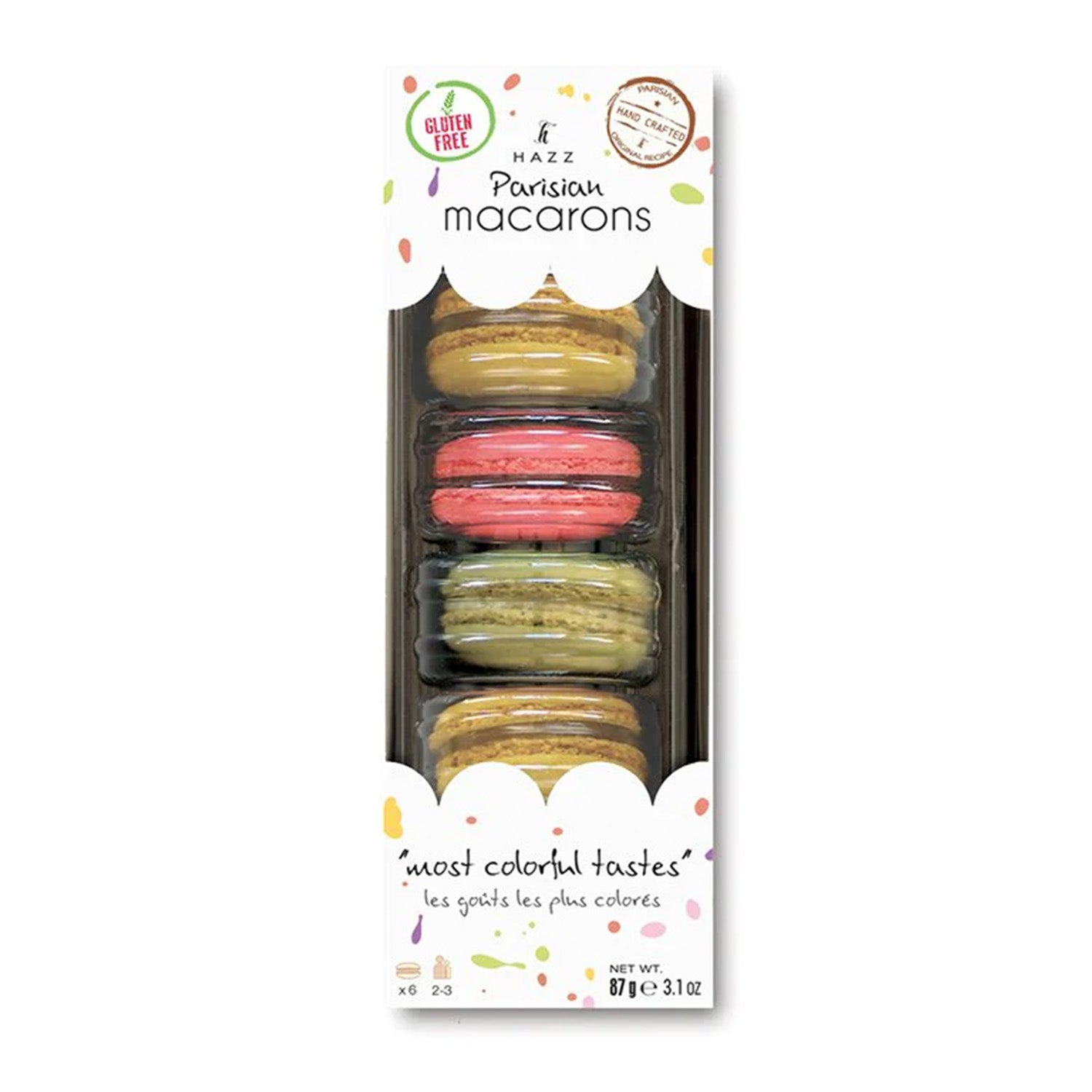 Hazz Macaron Pistachio & Banana & Strawberry 87G