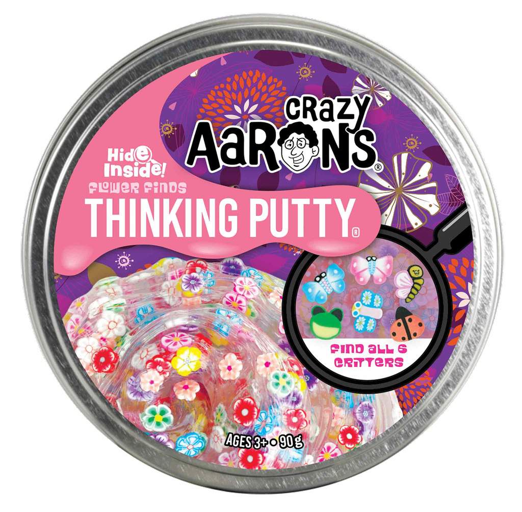 CRAZY AARON'S Thinking Putty - 4" HIDE INSIDE/FLOWER FINDS