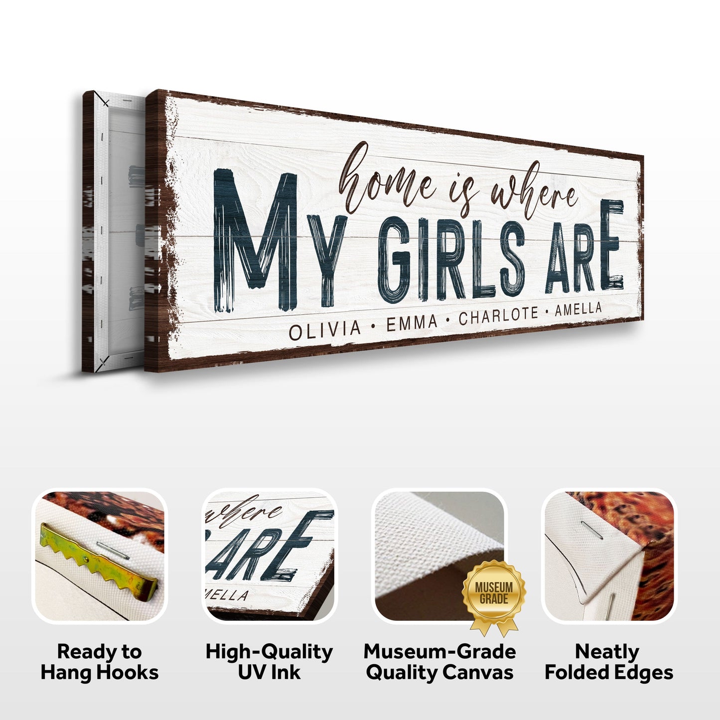 Home Is Where My Girls Are Sign