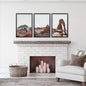 Arches National Park Wall Art Set. Horse in the Desert