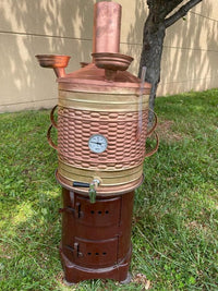 Bakır Çay Semaveri (30 Litre) Sobalı ve Termostatli