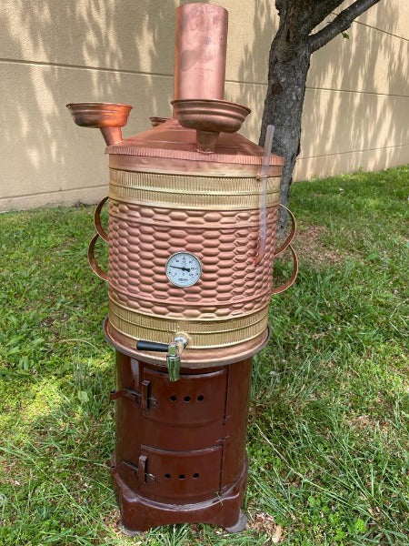 Bakır Çay Semaveri (30 Litre) Sobalı ve Termostatli