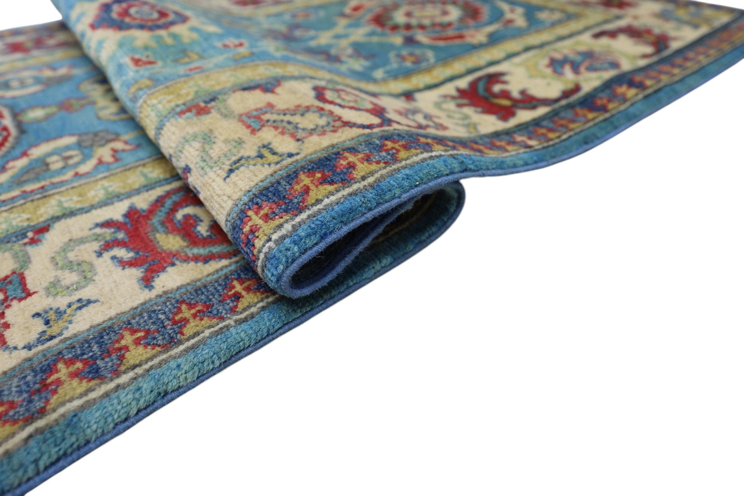 Hand-Knotted Afghani Kazak Wool Rug – 2’8″  x  9’9″