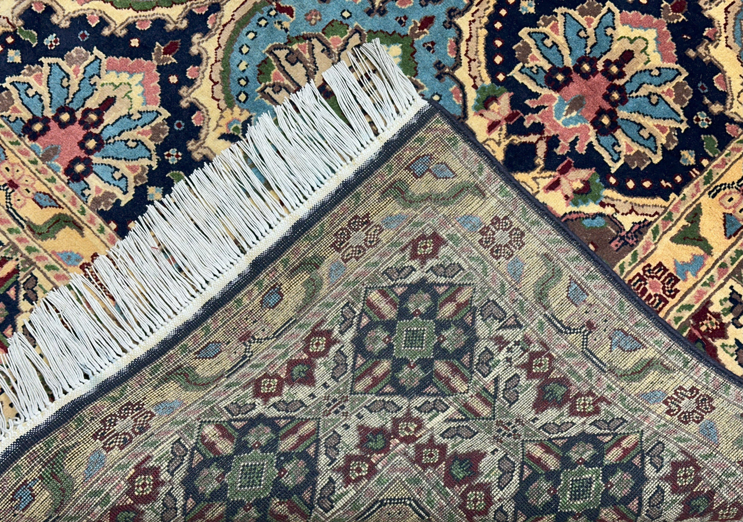 El Dokuma Afgan Kalp Şeklinde Yün Halı – 6'6″ x 9'2″