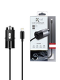 iXtech 1USB/3.0A Fast Smart Car Charger with 3.3ft IOS Cable - BLACK