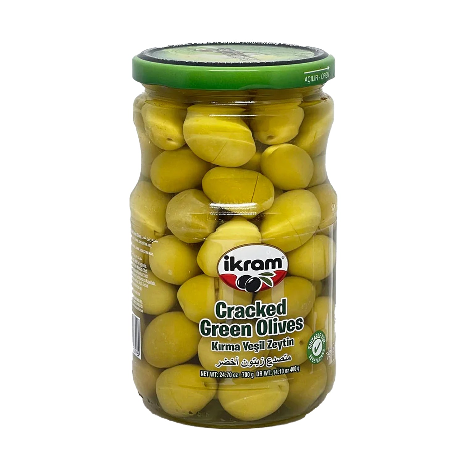 Ikram Green Olive Cracked 700G
