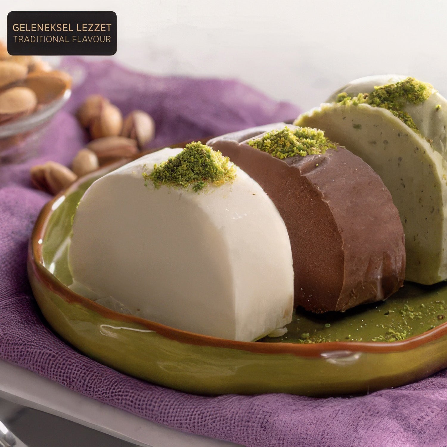 Marmia Icecream Plain & Pistachio & Cocoa 500G
