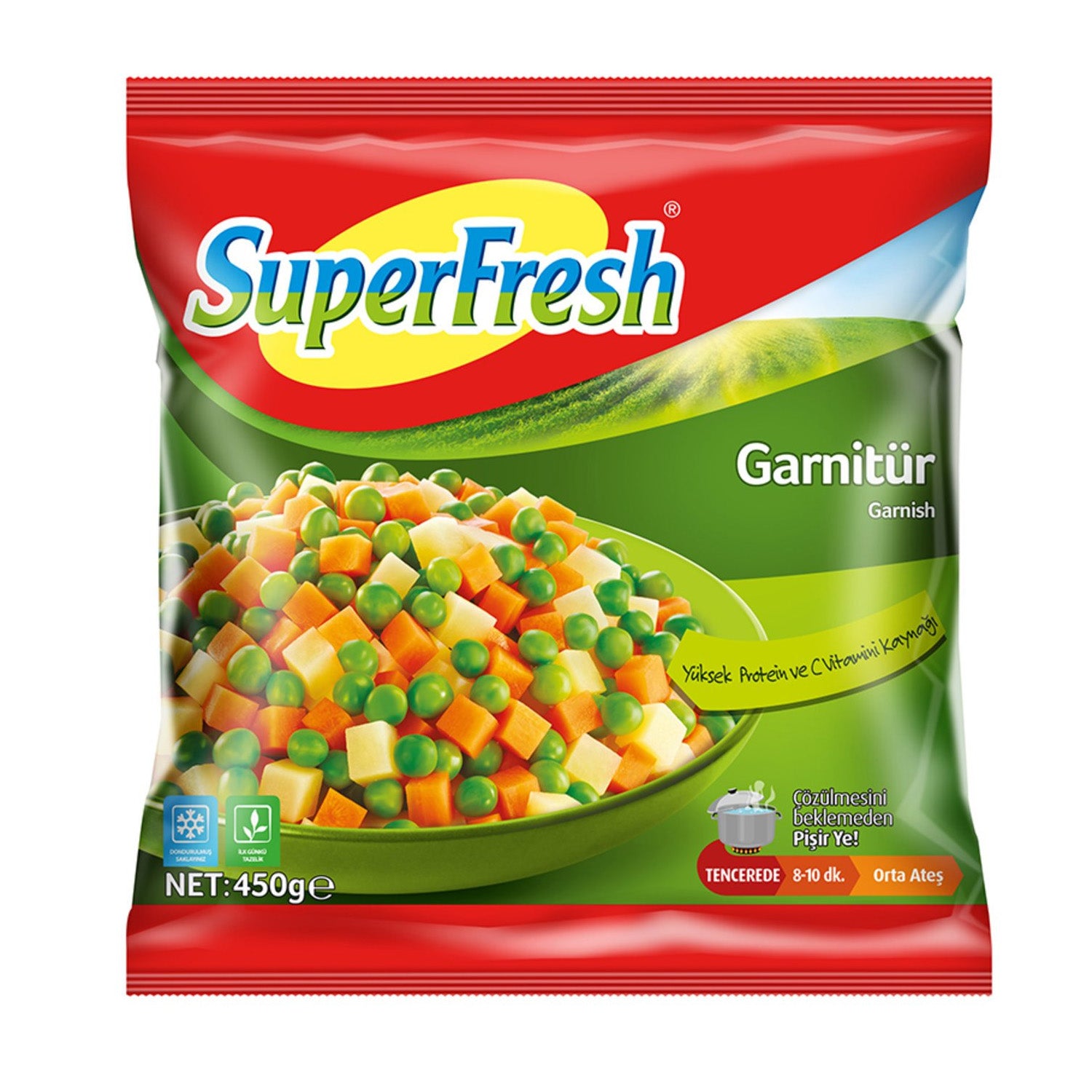 Superfresh Garnitür-Dondurulmuş450G