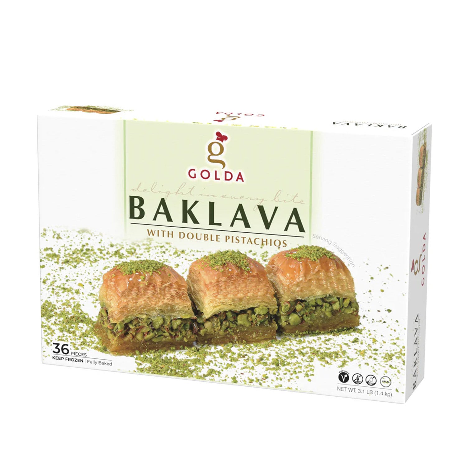 Golda Baklava Pistachio 3.1Lb