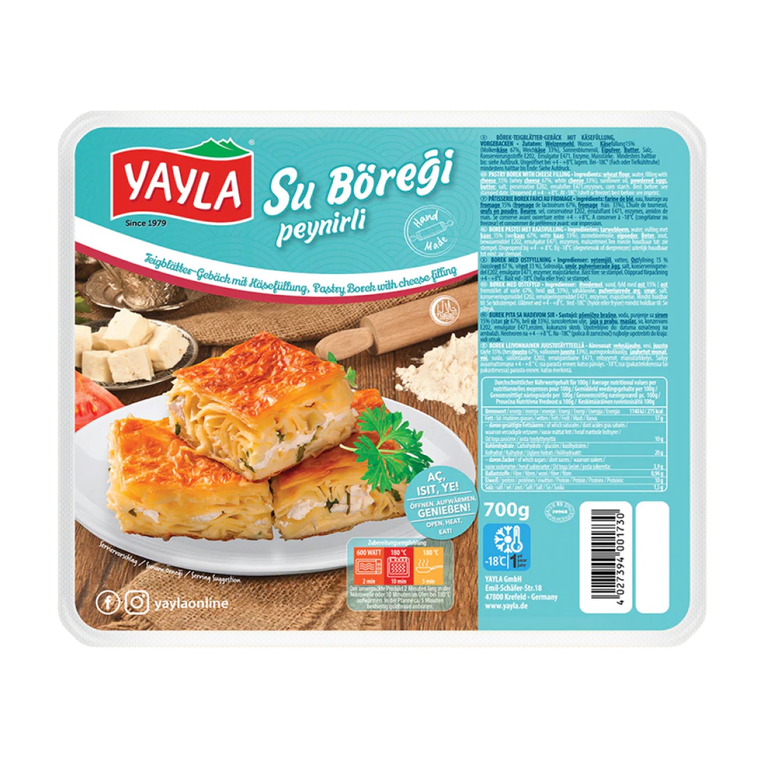 Yayla Su Boregi Cheese 700