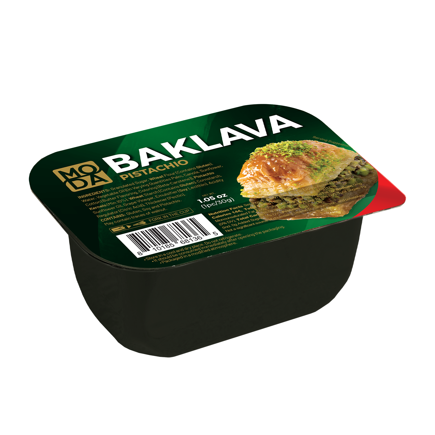 Moda Çift Fıstıklı Baklava Hediye Paketi, 9 Adet, 12oz (340g)