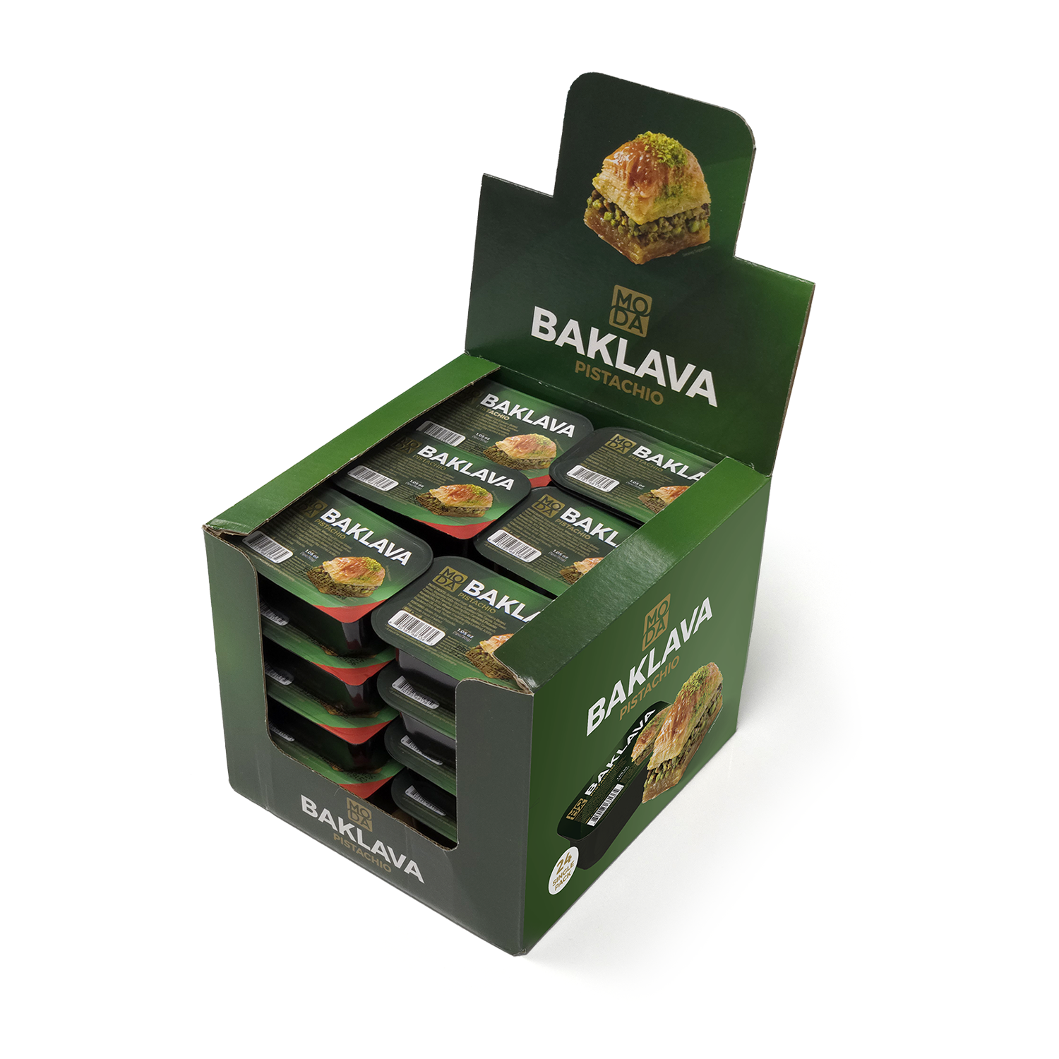 Moda Çift Fıstıklı Baklava Hediye Paketi, 9 Adet, 12oz (340g)