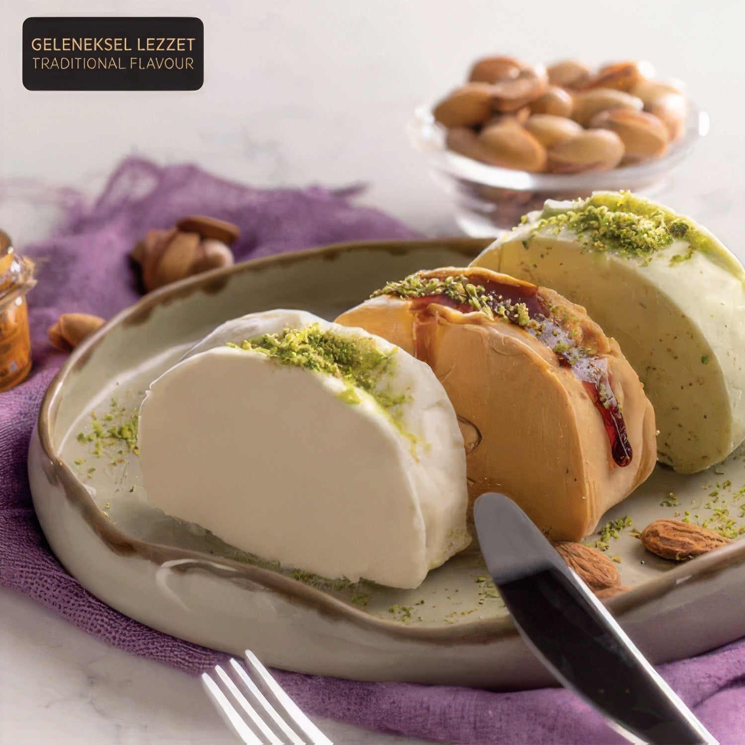 Marmia Icecream Plain & Pistachio & Caramel 500G