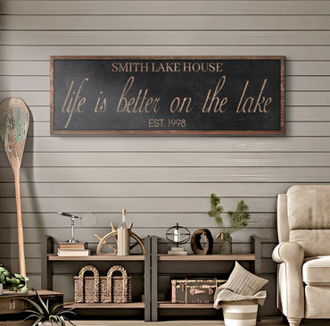 Life Is Better On The Lake Sign