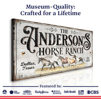 Personalized Horse Ranch Sign II