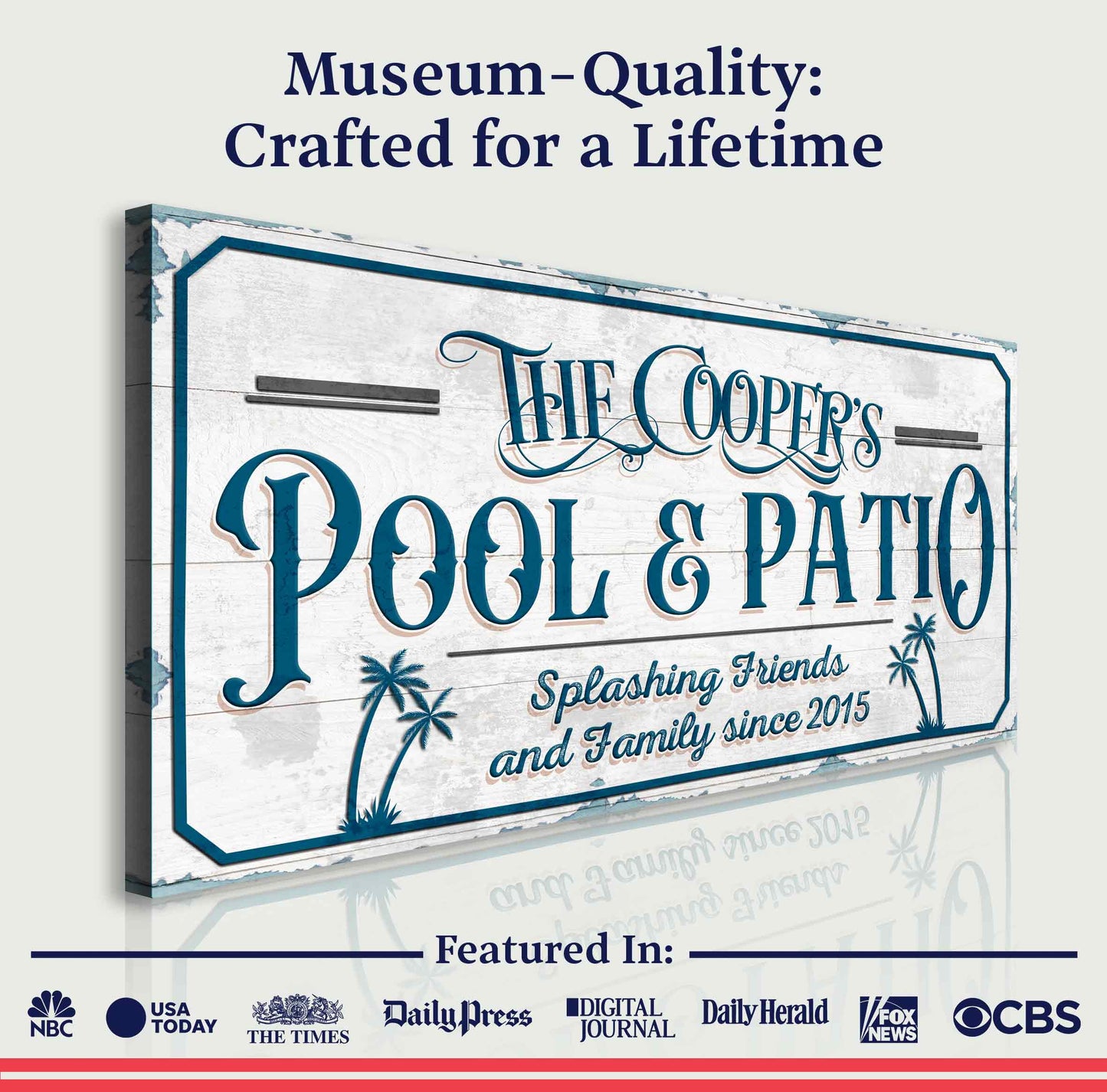 Personalized Pool Bar Sign
