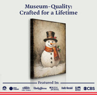 Vintage Snowman Christmas Wall Art IV