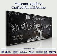 Personalized Dead & Breakfast Sign II