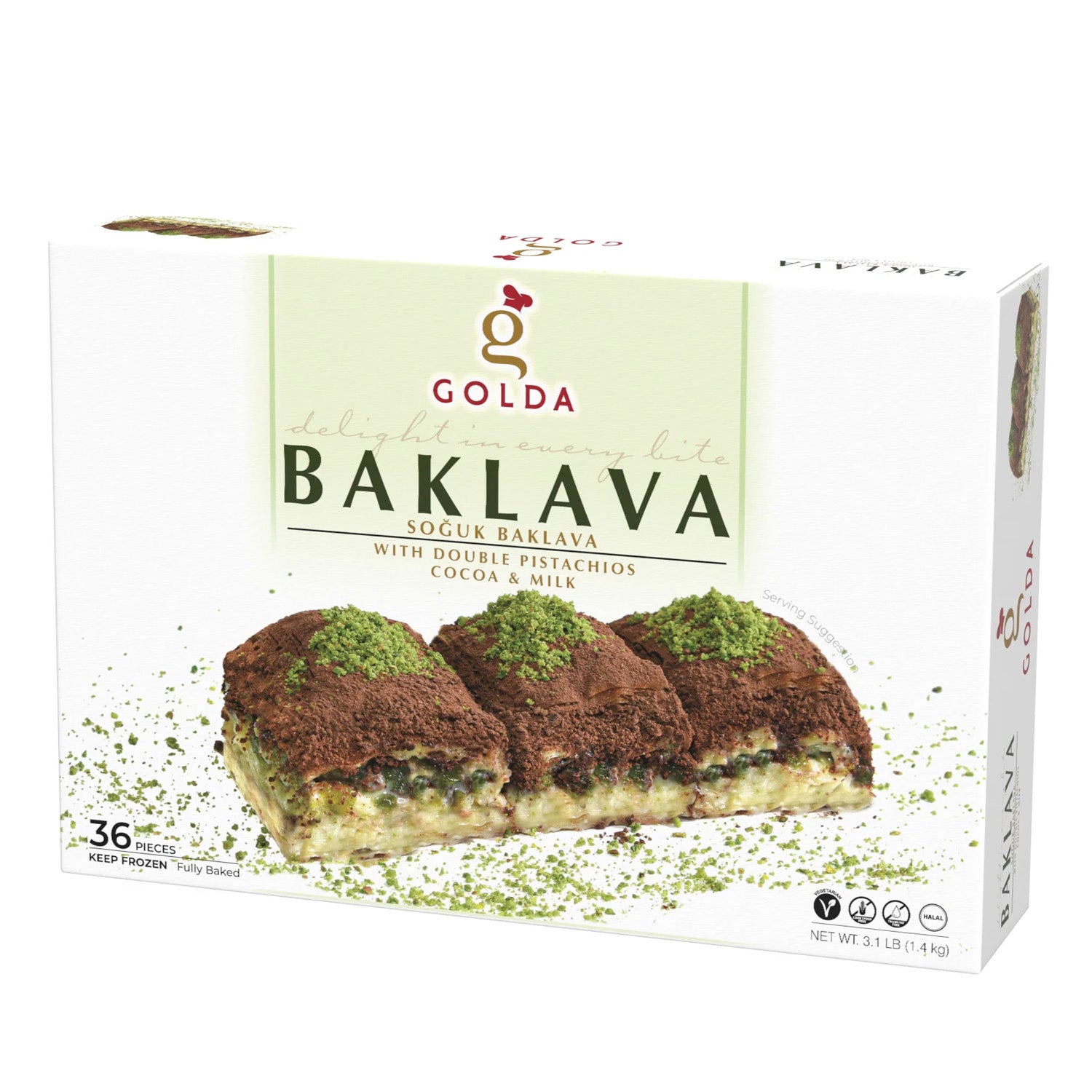 Golda Milk&Cocoa Baklava 3.1Lb