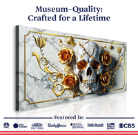 3D Rose and Skull Wall Art II