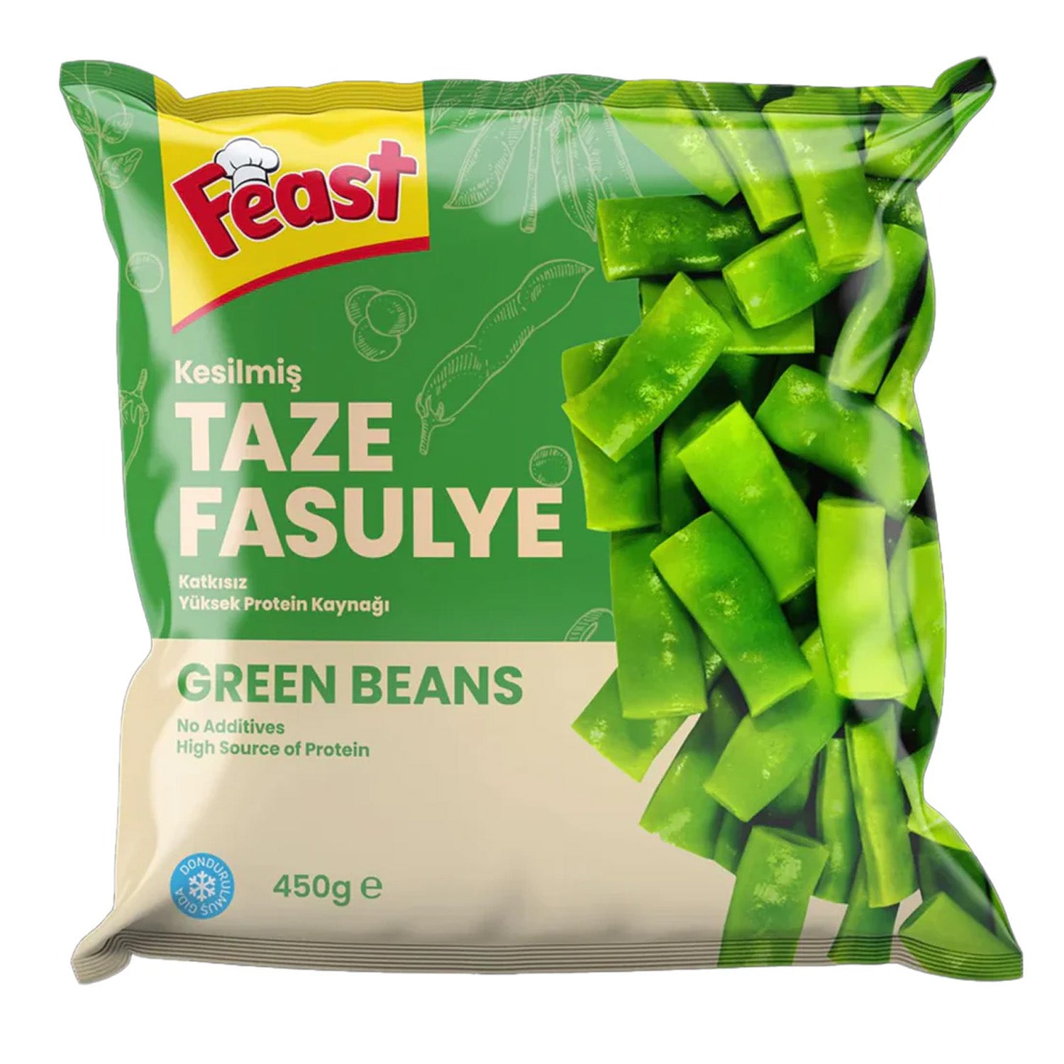 Feast Green Beans, Donuk Yesil Fasulye, 450gr