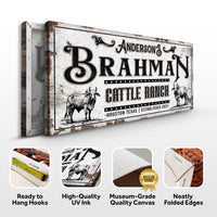 Personalized Brahman Cattle Sign