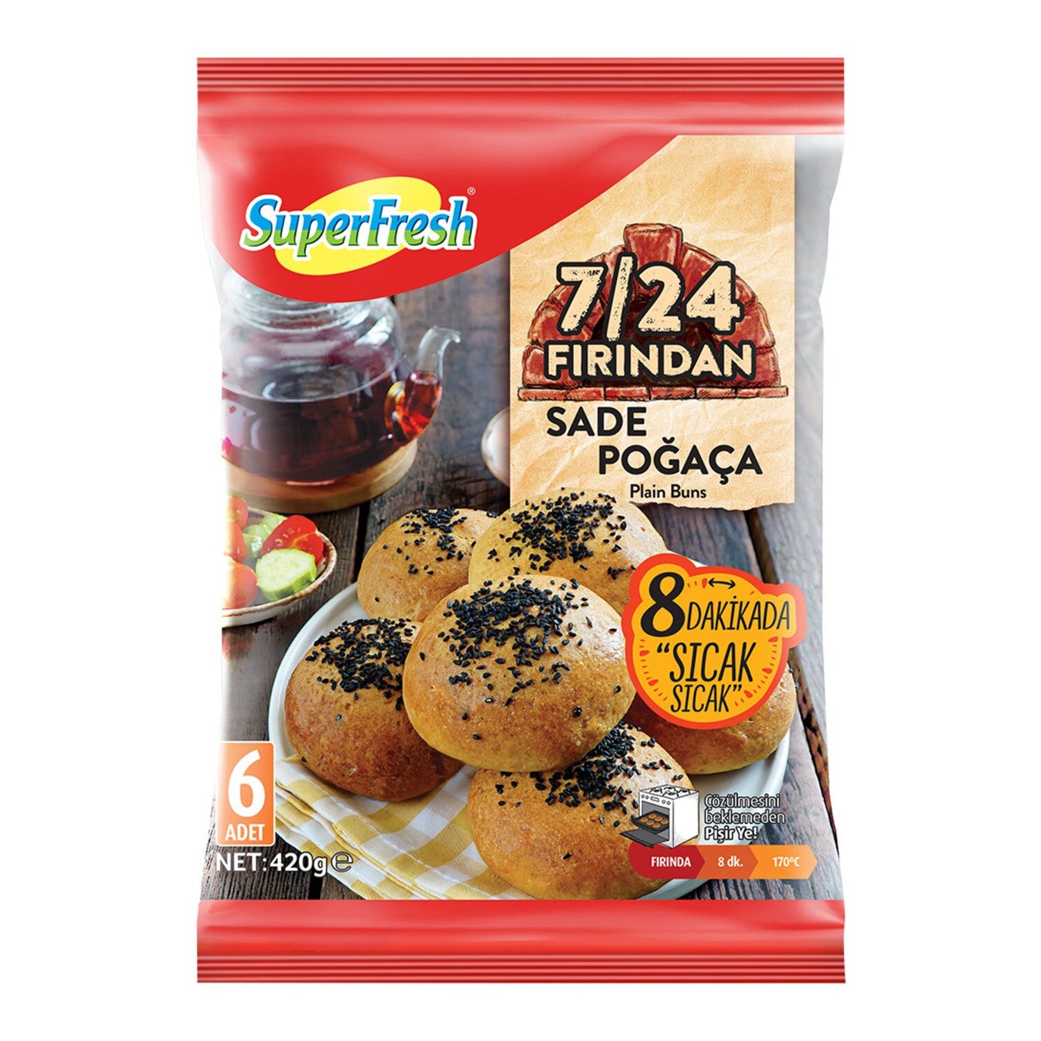 Superfresh Pogaca Plain 420G