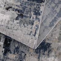 Campsall Blue Abstract Rug - Promo