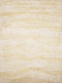Kettering Solid Cream Wool Shag Rug