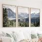 Kluane National Park Wilderness Nature Triptych. Mountains Prints