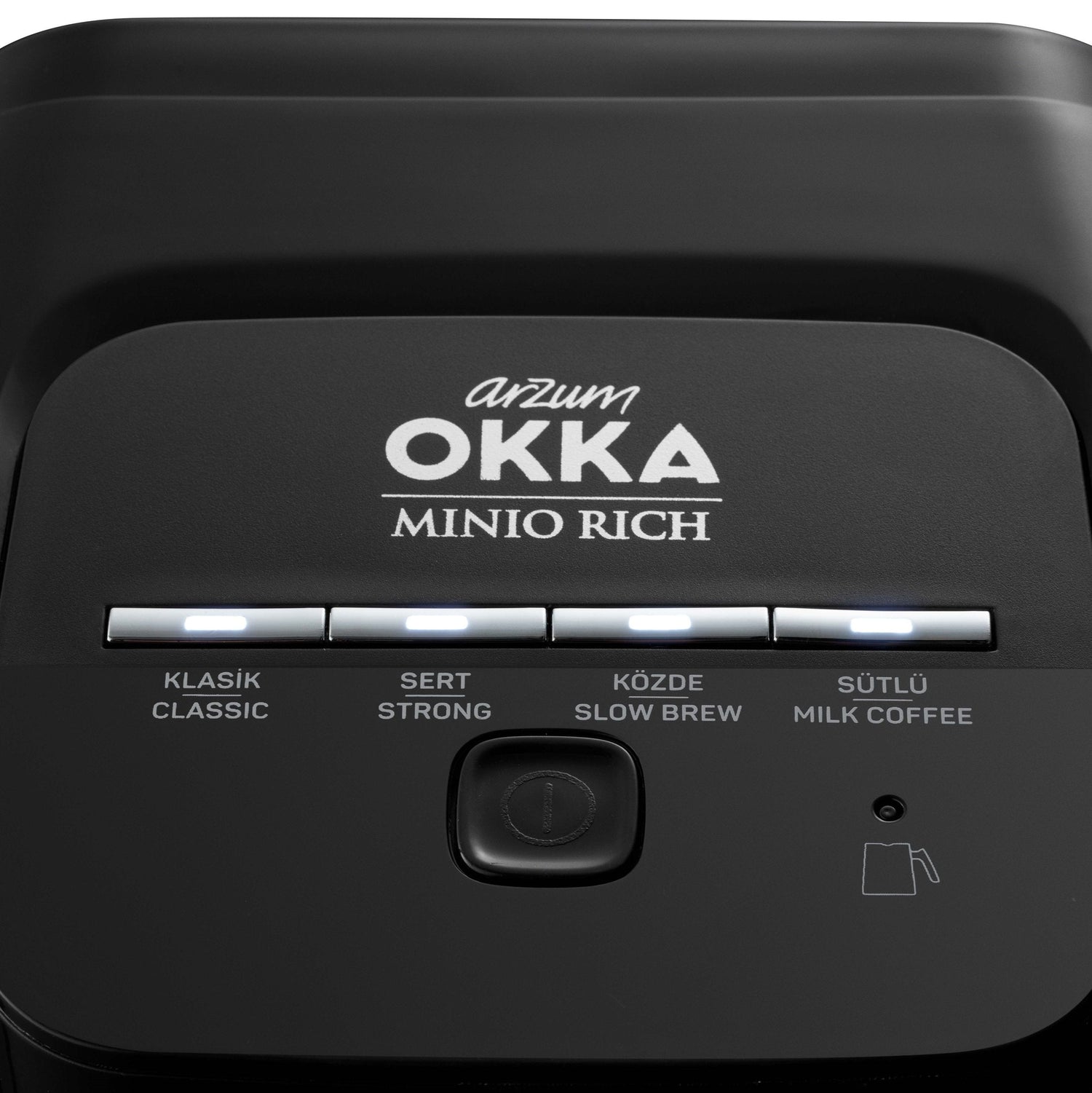 Arzum Okka Rich Automatic Turkish Coffee and Hot Beverage Maker, Velvetiser, 120V, Black/Chrome