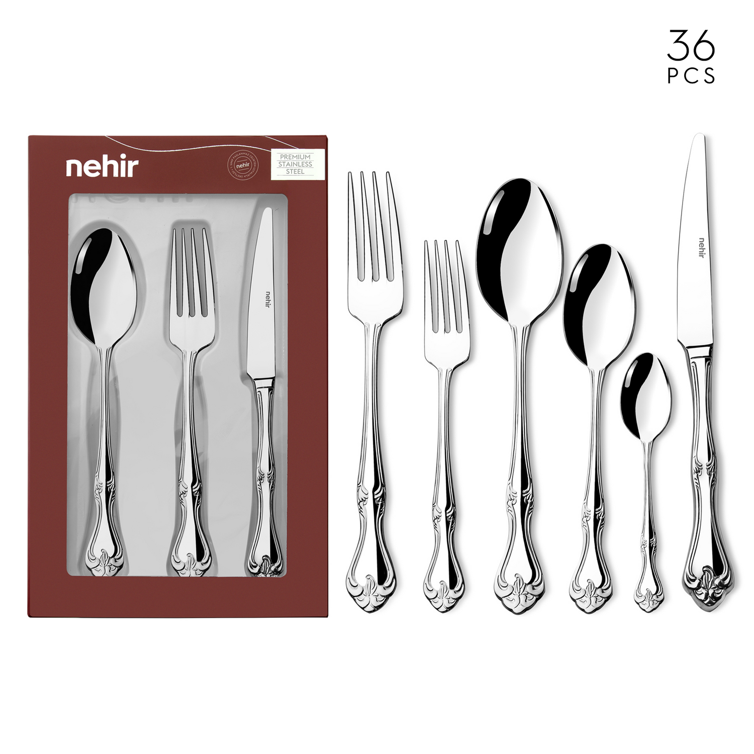 Lalezar 36 Piece Cutlery Set