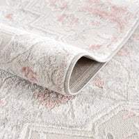Calum Pink Floral Thick Area Rug - Clearance
